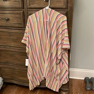Lovestich Kimono.    New with tags       Sadie Multi Stripe Wrap